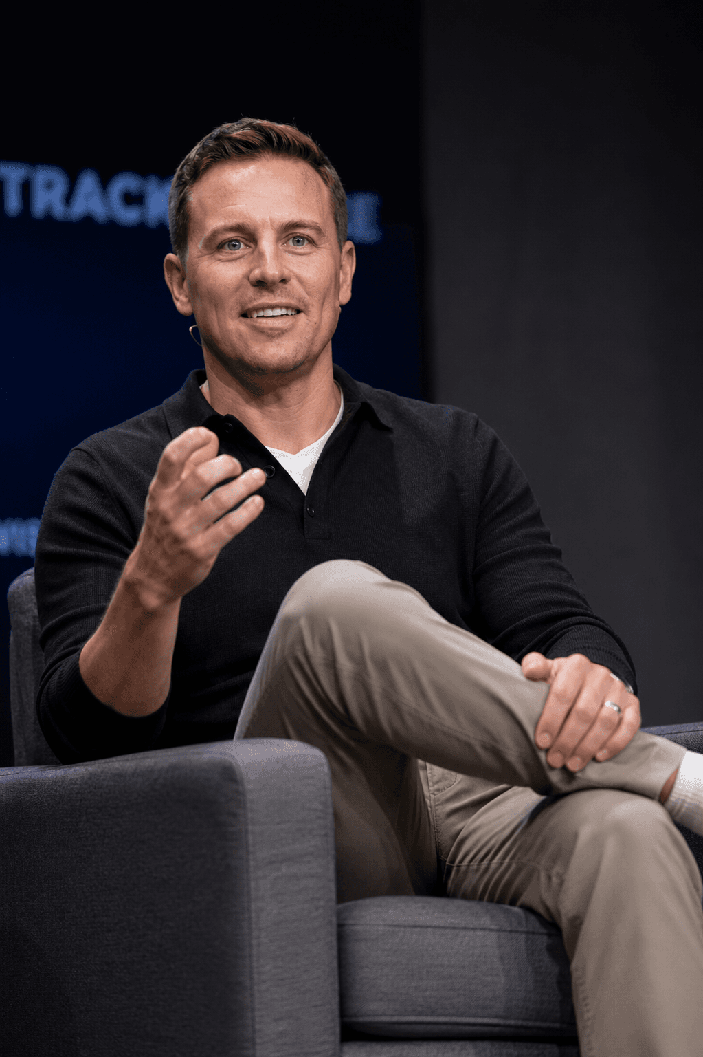 Mike Wystrach in conversation during a fireside panel